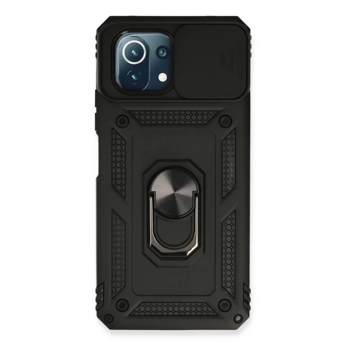 Newface Xiaomi Mİ 11 Lite Kılıf Pars Lens Yüzüklü Silikon