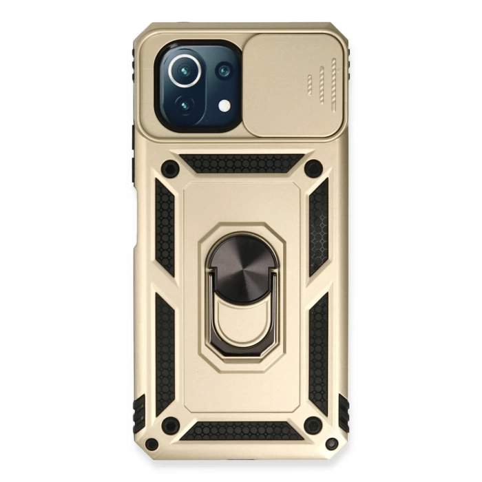 Newface Xiaomi Mİ 11 Lite Kılıf Pars Lens Yüzüklü Silikon