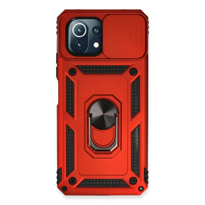 Newface Xiaomi Mİ 11 Lite Kılıf Pars Lens Yüzüklü Silikon