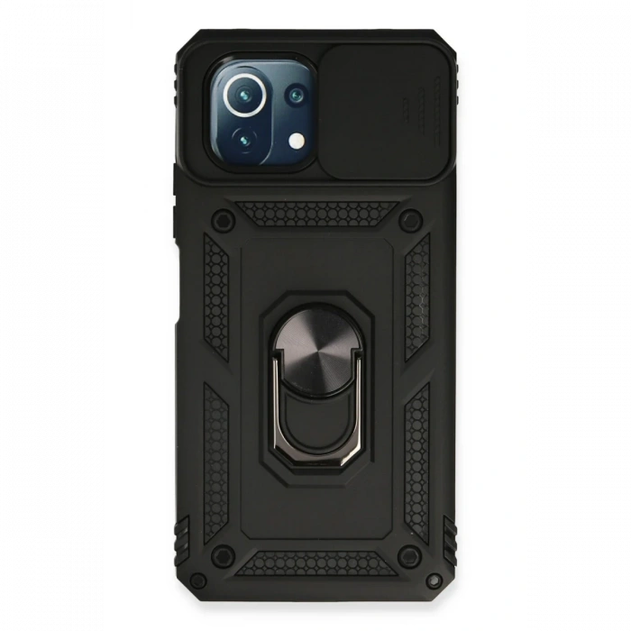 Newface Xiaomi Mİ 11 Lite Kılıf Pars Lens Yüzüklü Silikon