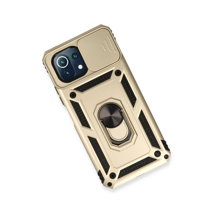 Newface Xiaomi Mİ 11 Lite Kılıf Pars Lens Yüzüklü Silikon