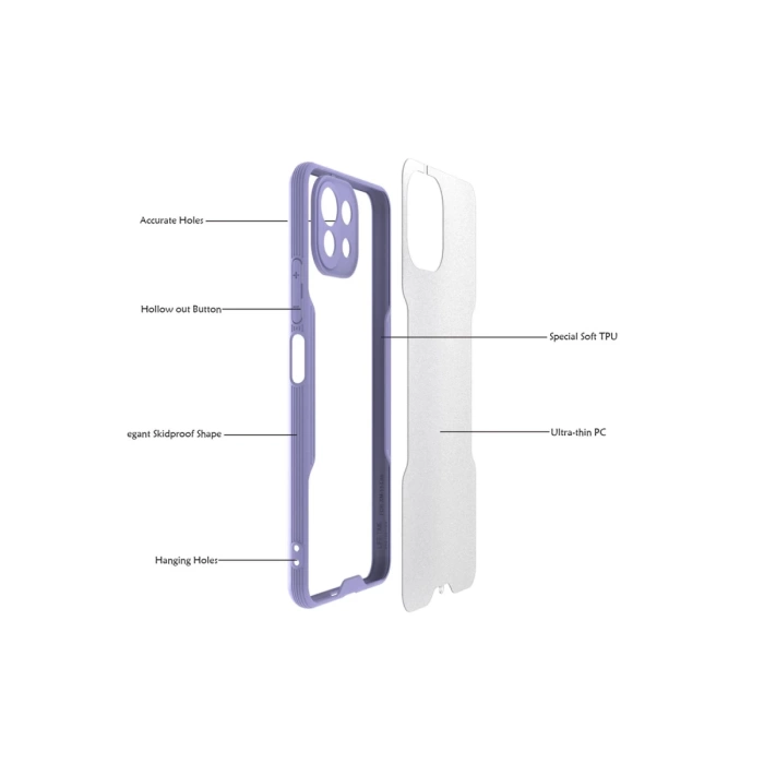 Newface Xiaomi Mİ 11 Lite Kılıf Platin Silikon