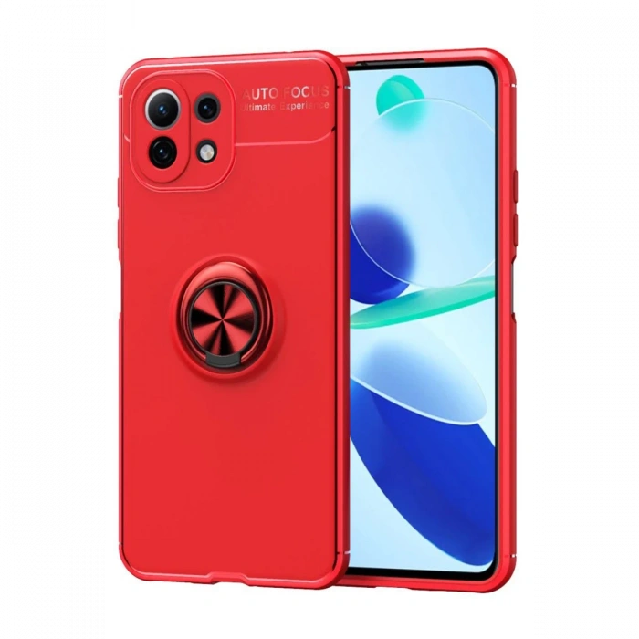 Newface Xiaomi Mİ 11 Lite Kılıf Range Yüzüklü Silikon