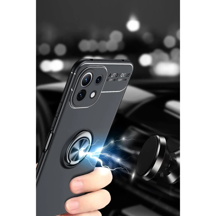 Newface Xiaomi Mİ 11 Lite Kılıf Range Yüzüklü Silikon