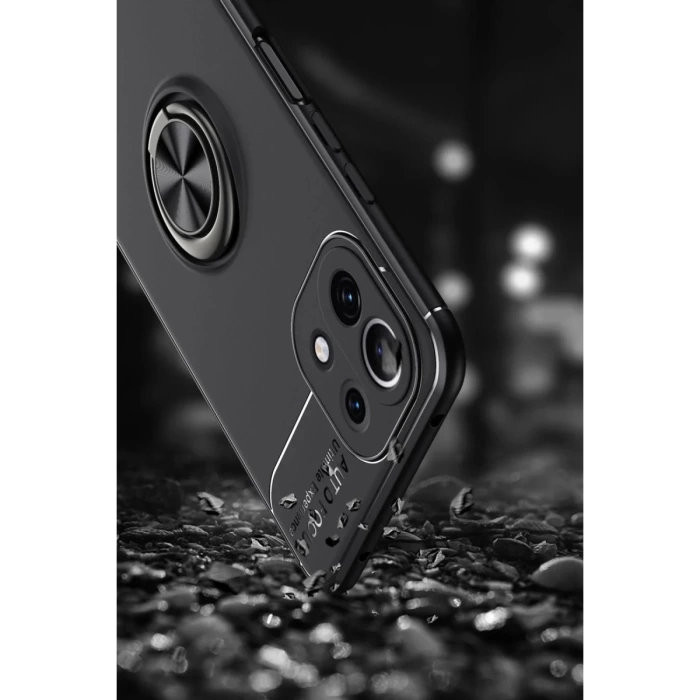 Newface Xiaomi Mİ 11 Lite Kılıf Range Yüzüklü Silikon