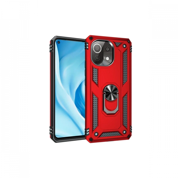 Newface Xiaomi Mİ 11 Lite Kılıf Sofya Yüzüklü Silikon Kapak