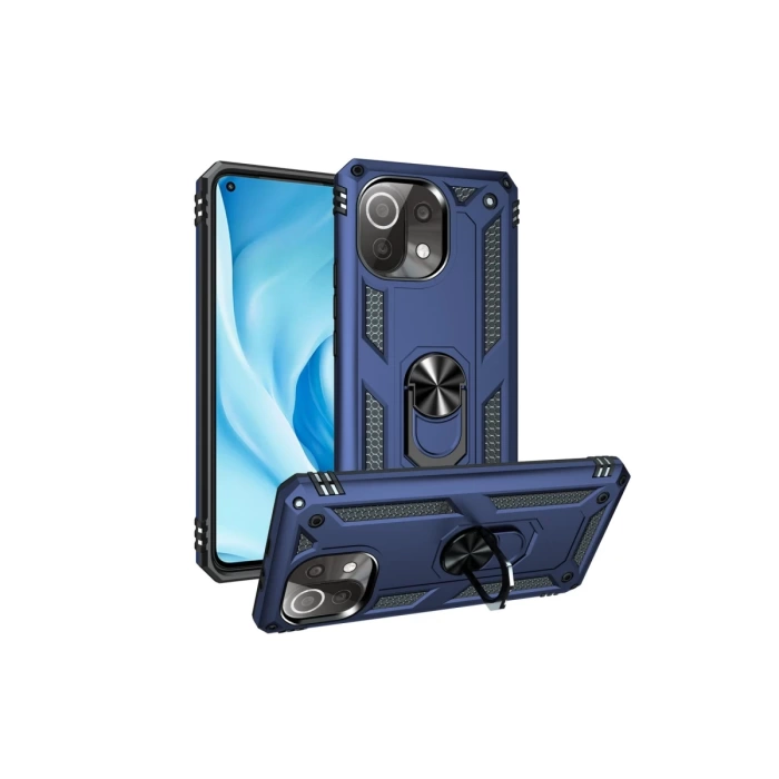Newface Xiaomi Mİ 11 Lite Kılıf Sofya Yüzüklü Silikon Kapak