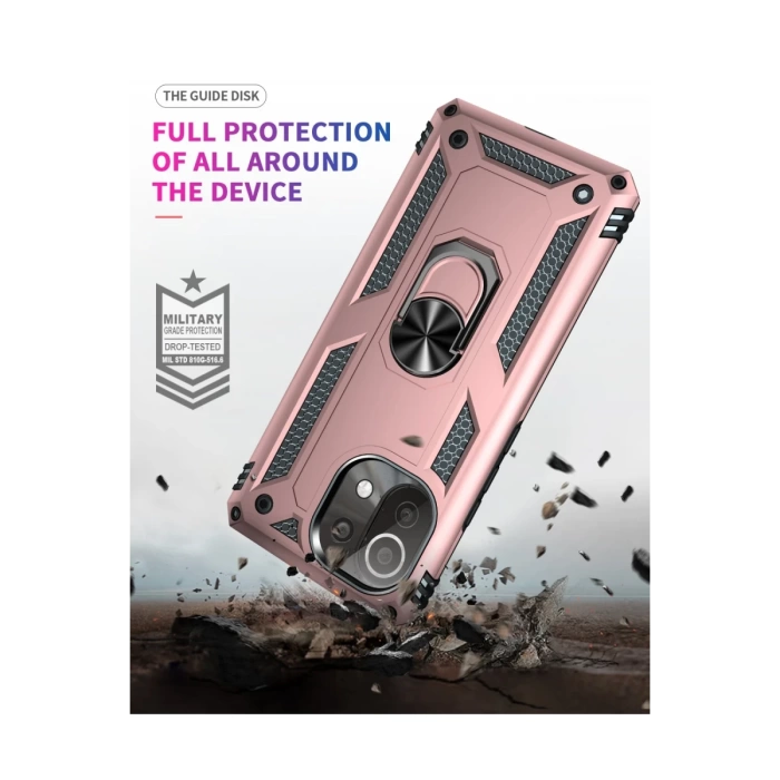 Newface Xiaomi Mİ 11 Lite Kılıf Sofya Yüzüklü Silikon Kapak