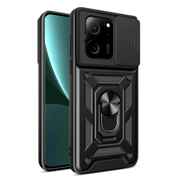 Newface Xiaomi Mi 13T Pro Kılıf Pars Lens Yüzüklü Silikon