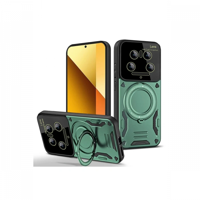 Newface Xiaomi Mi 14 Ultra Kılıf Joy Lens Standlı Kapak