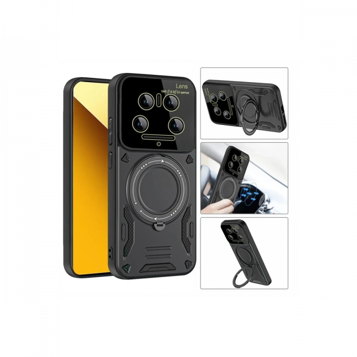Newface Xiaomi Mi 14 Ultra Kılıf Joy Lens Standlı Kapak