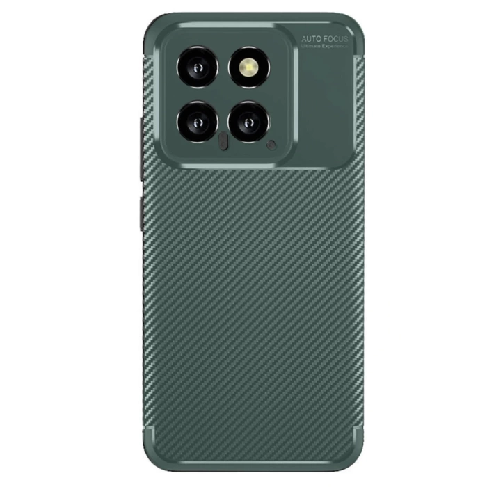 Newface Xiaomi Mi 14T Kılıf Auto Focus Karbon Kapak - Koyu Yeşil