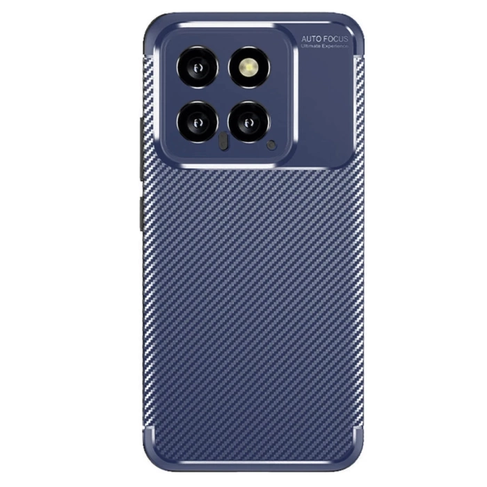 Newface Xiaomi Mi 14T Kılıf Auto Focus Karbon Kapak - Lacivert
