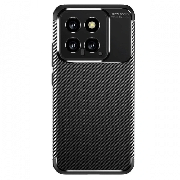 Newface Xiaomi Mi 14T Kılıf Auto Focus Karbon Kapak - Siyah