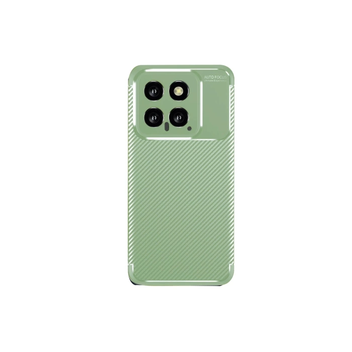 Newface Xiaomi Mi 14T Kılıf Auto Focus Karbon Kapak - Su Yeşili