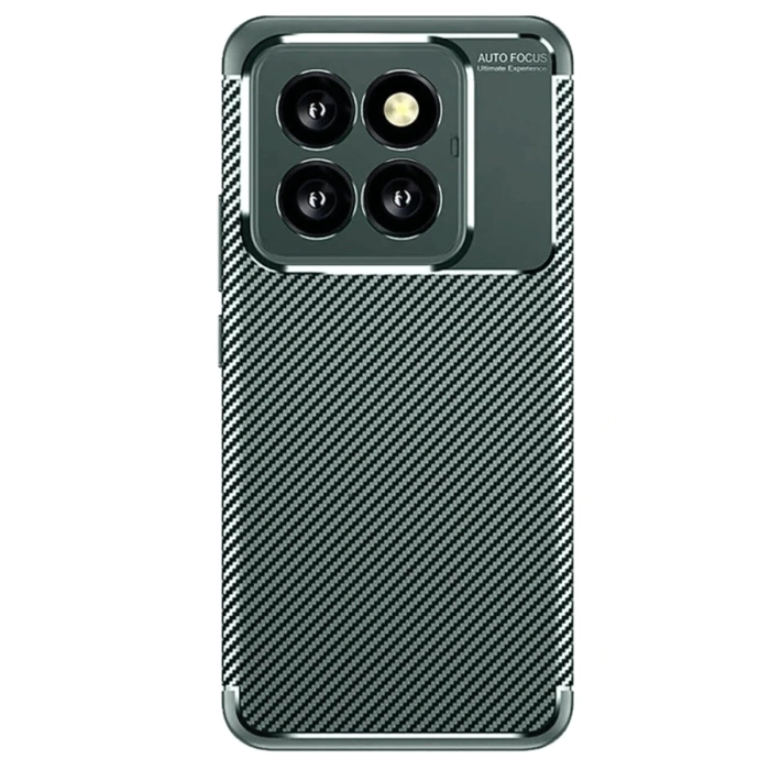 Newface Xiaomi Mi 14T Pro Kılıf Auto Focus Karbon Kapak - Koyu Yeşil