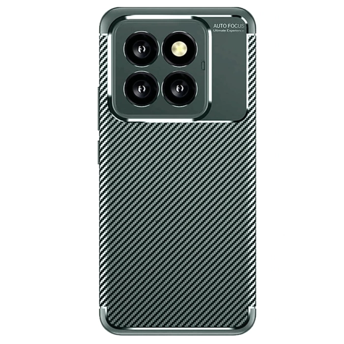Newface Xiaomi Mi 14T Pro Kılıf Auto Focus Karbon Kapak - Koyu Yeşil