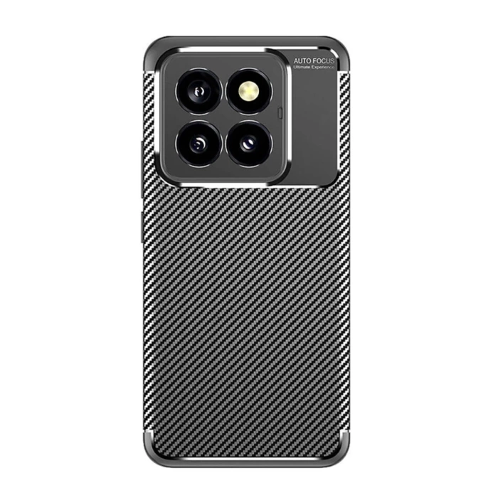Newface Xiaomi Mi 14T Pro Kılıf Auto Focus Karbon Kapak - Siyah