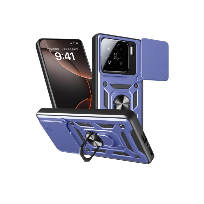 Newface Xiaomi Mi 15 Kılıf Pars Lens Yüzüklü Silikon