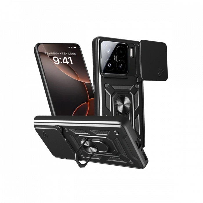 Xiaomi Mi 15 Kılıf Pars Lens Yüzüklü Silikon