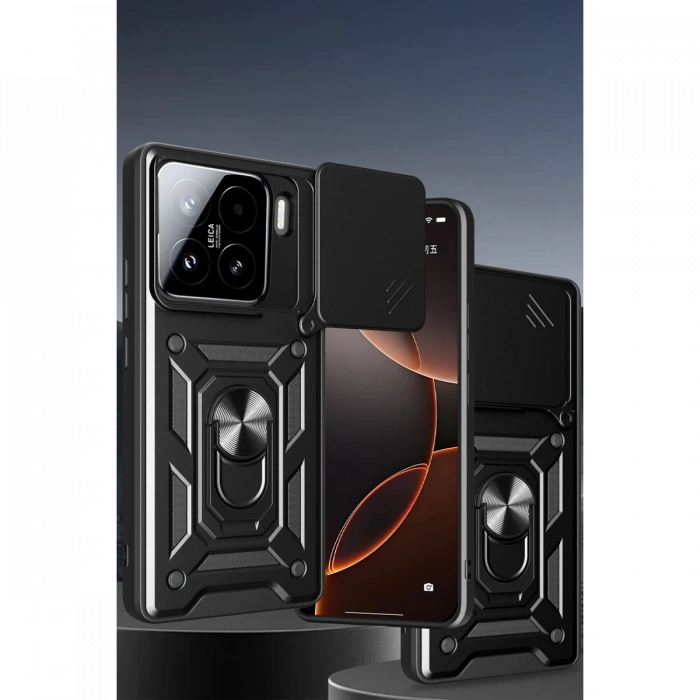 Newface Xiaomi Mi 15 Kılıf Pars Lens Yüzüklü Silikon