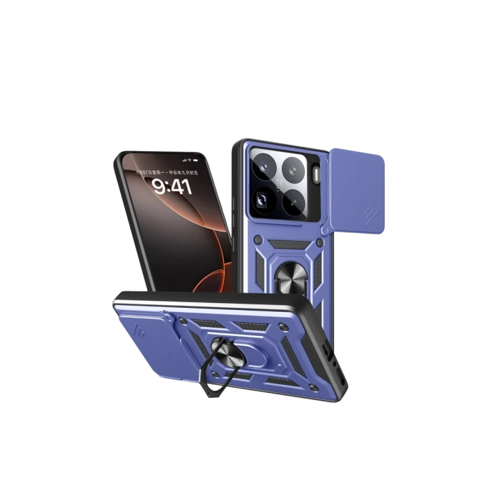 Newface Xiaomi Mi 15 Pro Kılıf Pars Lens Yüzüklü Silikon