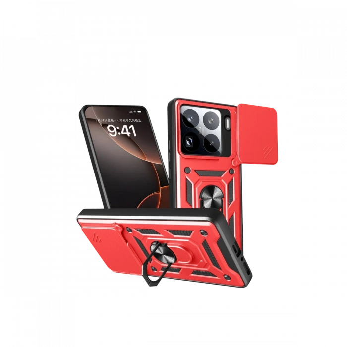 Newface Xiaomi Mi 15 Pro Kılıf Pars Lens Yüzüklü Silikon