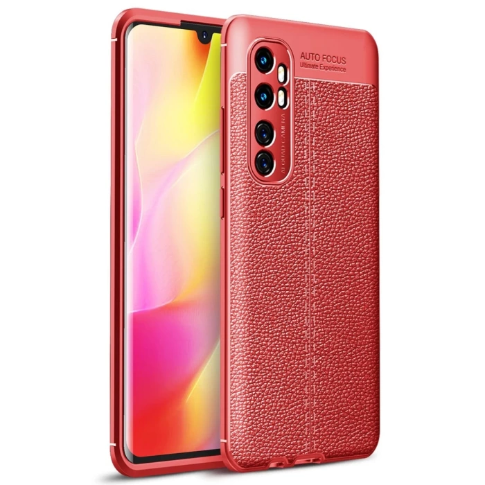 Newface Xiaomi Mi Note 10 Lite Kılıf Auto Focus Kapak - Kırmızı