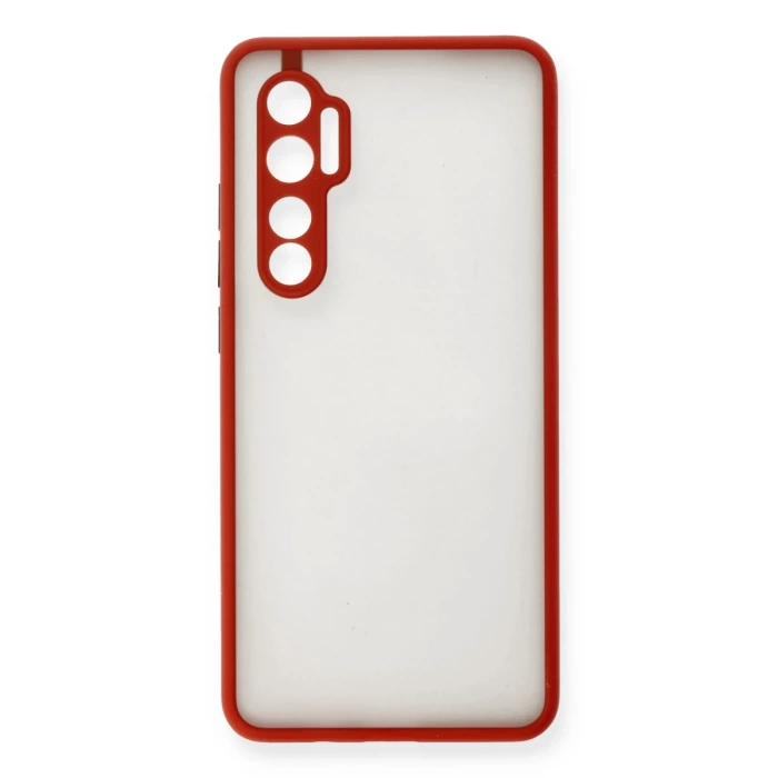 Newface Xiaomi Mi Note 10 Lite Kılıf Montreal Silikon Kapak - Kırmızı