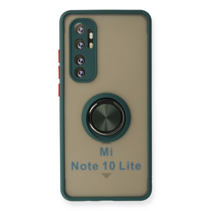Newface Xiaomi Mi Note 10 Lite Kılıf Montreal Yüzüklü Silikon Kapak