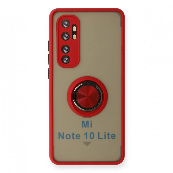 Newface Xiaomi Mi Note 10 Lite Kılıf Montreal Yüzüklü Silikon Kapak