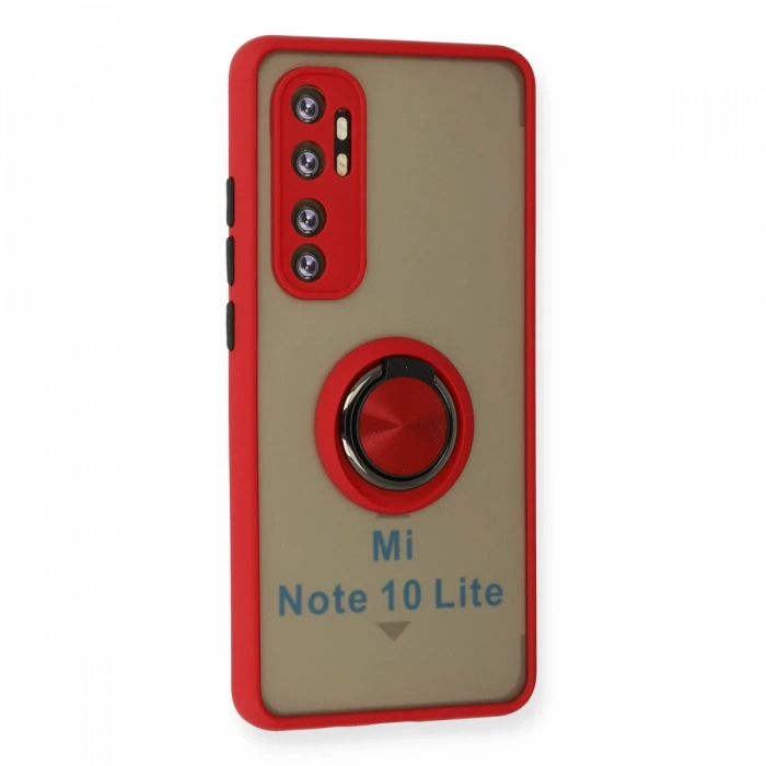Newface Xiaomi Mi Note 10 Lite Kılıf Montreal Yüzüklü Silikon Kapak