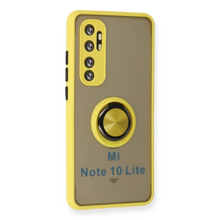 Newface Xiaomi Mi Note 10 Lite Kılıf Montreal Yüzüklü Silikon Kapak