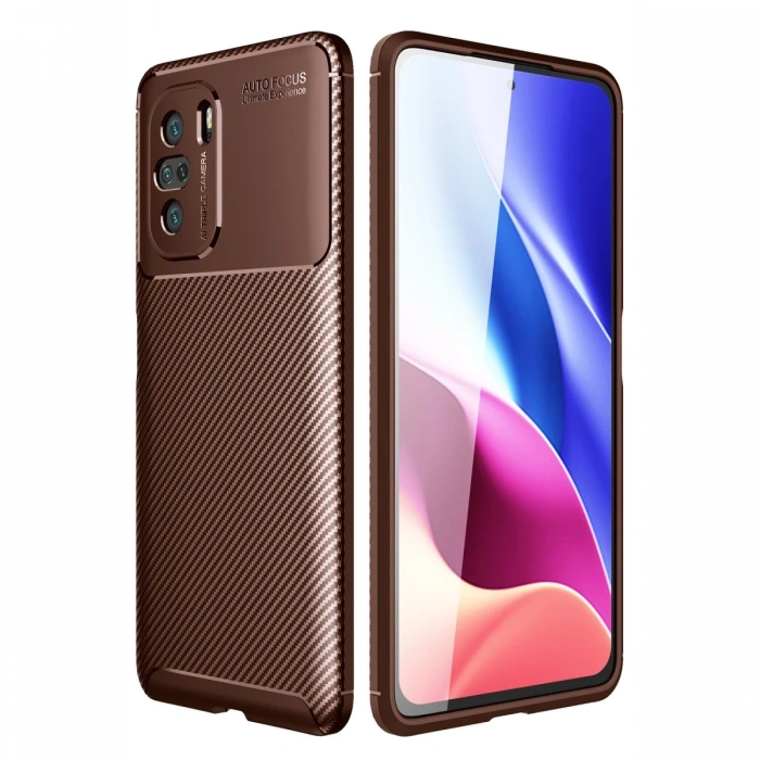 Newface Xiaomi Poco F3 Kılıf Auto Focus Karbon Kapak