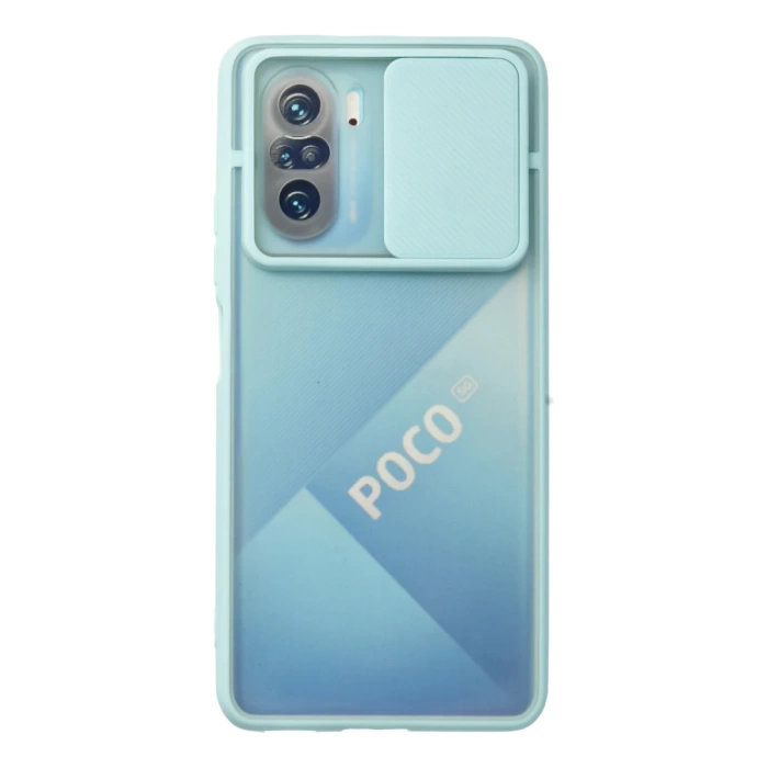 Newface Xiaomi Poco F3 Kılıf Palm Buzlu Kamera Sürgülü Silikon