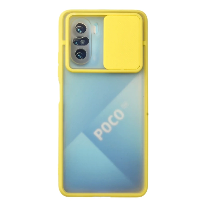 Newface Xiaomi Poco F3 Kılıf Palm Buzlu Kamera Sürgülü Silikon