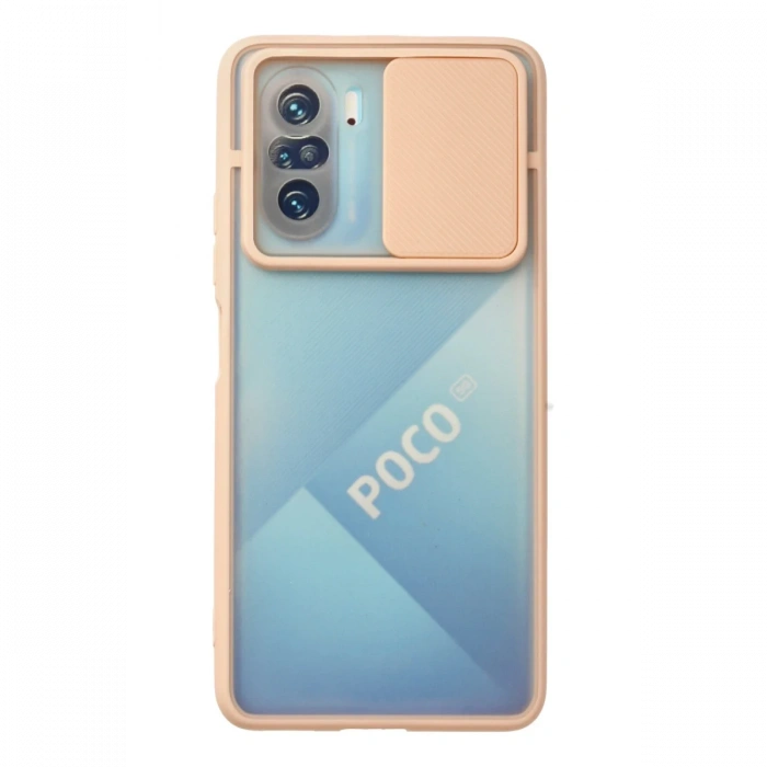 Newface Xiaomi Poco F3 Kılıf Palm Buzlu Kamera Sürgülü Silikon