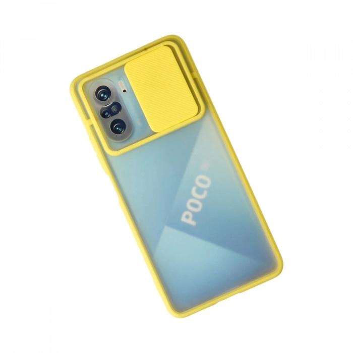 Newface Xiaomi Poco F3 Kılıf Palm Buzlu Kamera Sürgülü Silikon