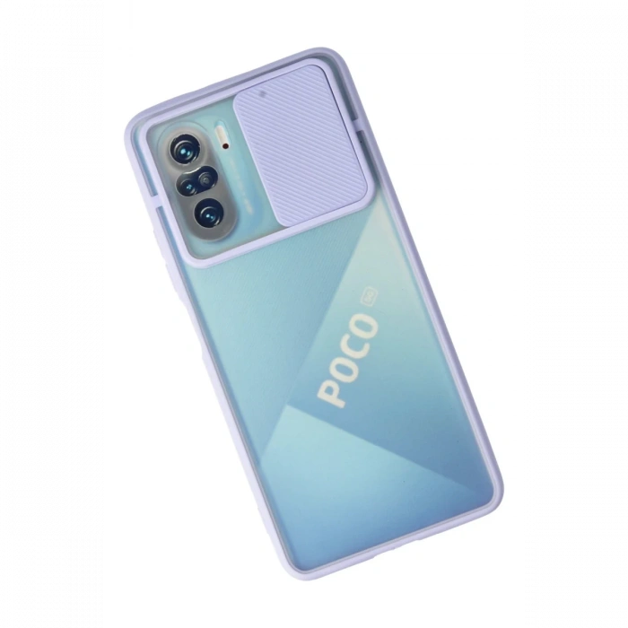 Newface Xiaomi Poco F3 Kılıf Palm Buzlu Kamera Sürgülü Silikon