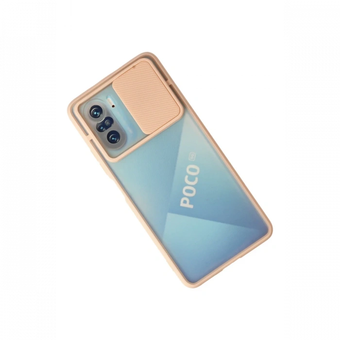 Newface Xiaomi Poco F3 Kılıf Palm Buzlu Kamera Sürgülü Silikon
