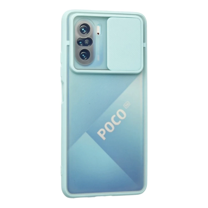 Newface Xiaomi Poco F3 Kılıf Palm Buzlu Kamera Sürgülü Silikon