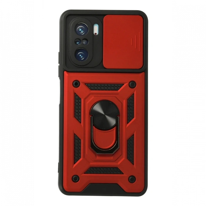 Newface Xiaomi Poco F3 Kılıf Pars Lens Yüzüklü Silikon