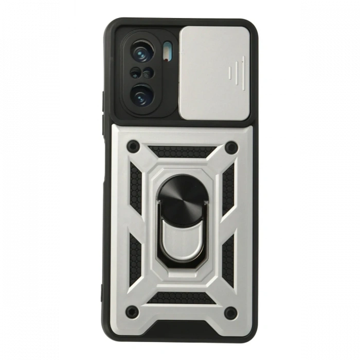 Newface Xiaomi Poco F3 Kılıf Pars Lens Yüzüklü Silikon