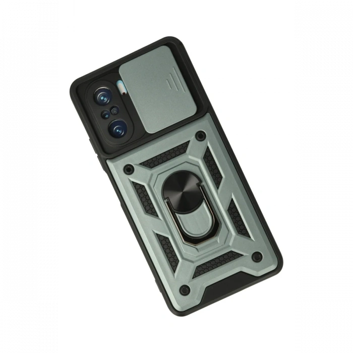 Newface Xiaomi Poco F3 Kılıf Pars Lens Yüzüklü Silikon