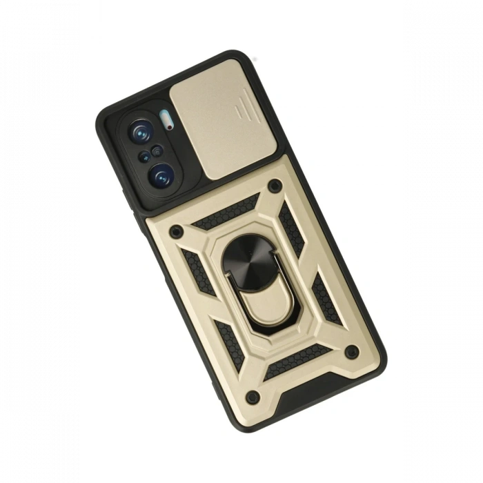 Newface Xiaomi Poco F3 Kılıf Pars Lens Yüzüklü Silikon