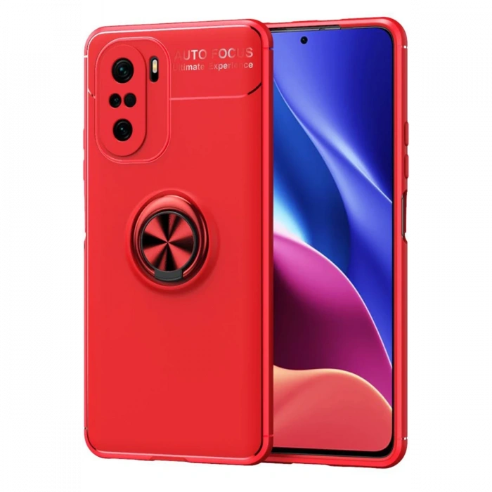 Newface Xiaomi Poco F3 Kılıf Range Yüzüklü Silikon