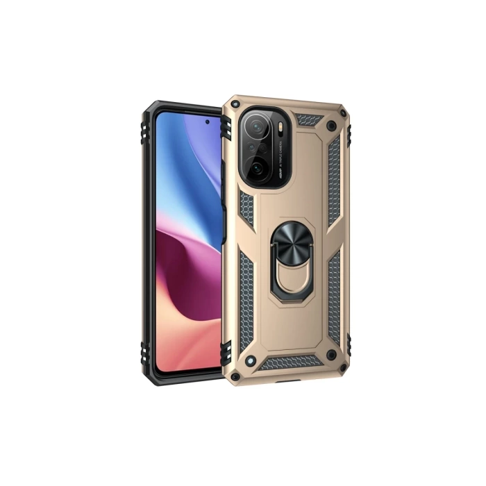 Newface Xiaomi Poco F3 Kılıf Sofya Yüzüklü Silikon Kapak
