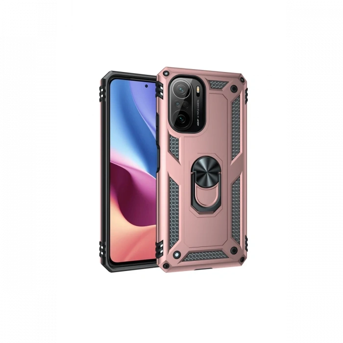 Newface Xiaomi Poco F3 Kılıf Sofya Yüzüklü Silikon Kapak