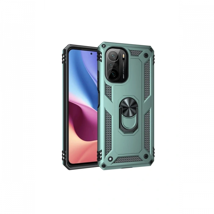 Newface Xiaomi Poco F3 Kılıf Sofya Yüzüklü Silikon Kapak