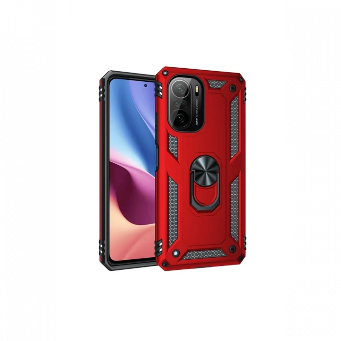 Newface Xiaomi Poco F3 Kılıf Sofya Yüzüklü Silikon Kapak